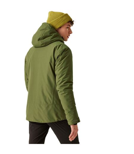 Mens frelton waterproof insulated jacket nephrite green/black Regatta