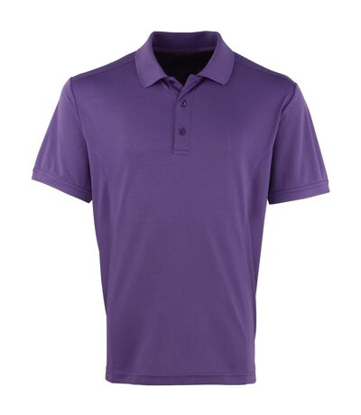 Polo coolchecker homme pourpre Premier