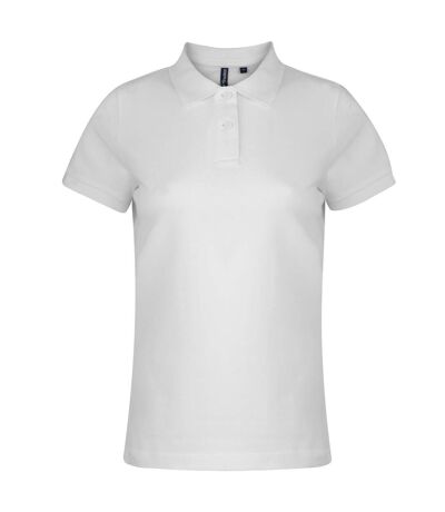 Polo uni femme blanc Asquith & Fox