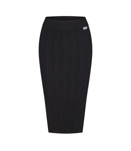 Womens/ladies Sareplie Knitted Pencil Skirt Black Hugo