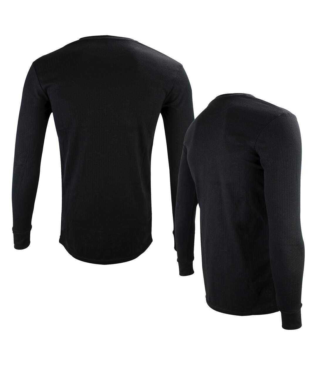 2 Pack Mens Thermal Tops Long Sleeve | Warm Winter Fleece Base Layer Top-3
