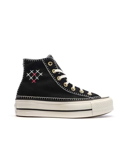 Baskets noires femme converse all star lift crafted