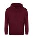 Mens full zip hoodie burgundy Awdis