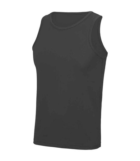 Mens tank top charcoal AWDis Cool