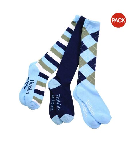 Pack Of 3  Unisex Socks  Navy Sky Dublin