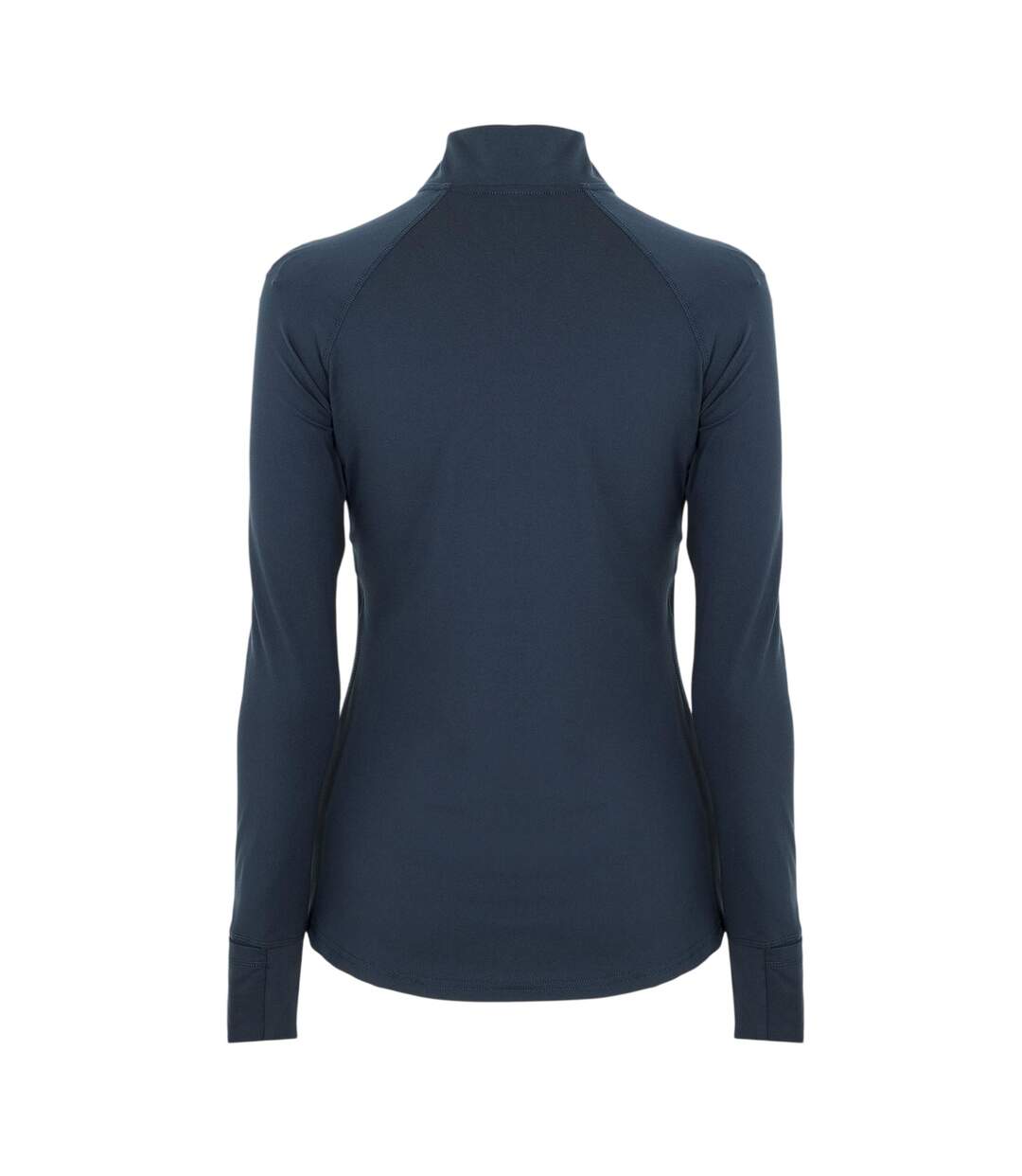 Womens/ladies Plain Long-sleeved Base Layer Top Navy USA-3