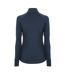 Womens/ladies Plain Long-sleeved Base Layer Top Navy USA-3