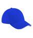 Adultes Unisex Athleisure Cotton Baseball Cap Bleu Roi Vif Blanc Beechfield-1