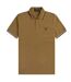 Polo Motif/style Col À Double Rayure Homme Marron Marron Fred Perry-1