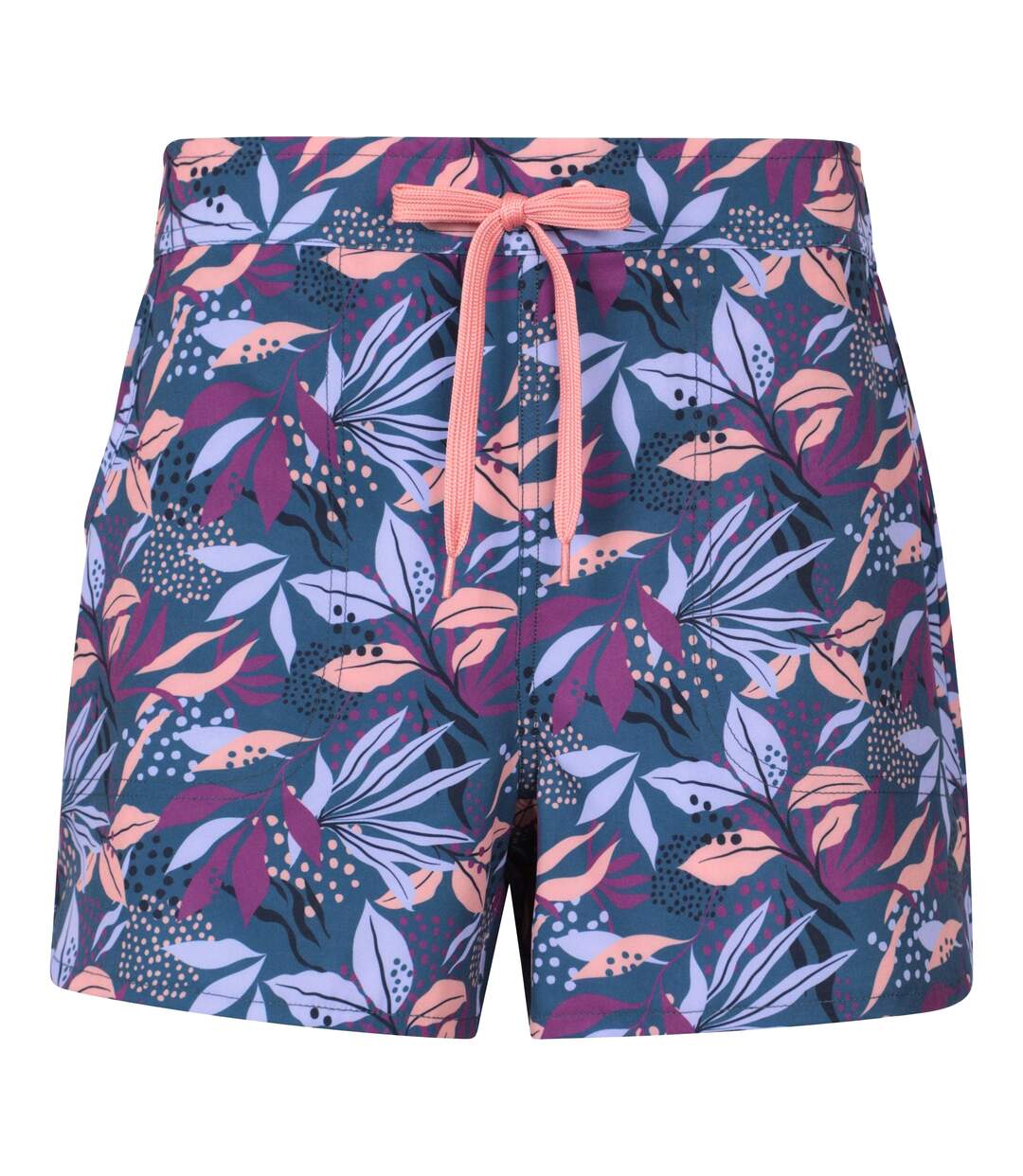 Womens/ladies stretch patterned boardshorts purple Mountain Warehouse-1