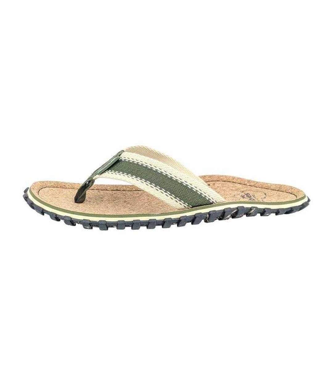 Tongs Homme Beige Vert Gumbies-2