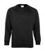 Maddins Mens Colorsure Plain Crew Neck Sweatshirt (Black)