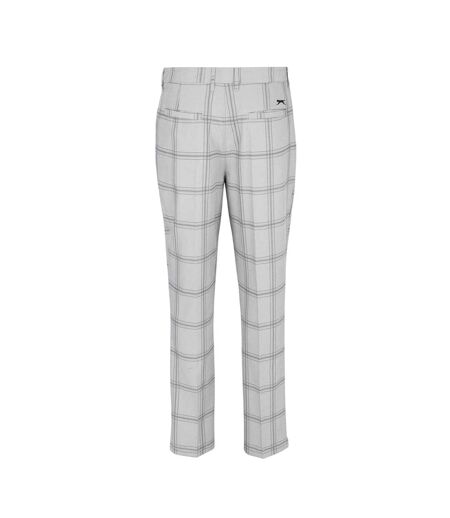 Mens Checked Golf Trousers Grey Slazenger