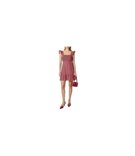 Robe Courte Motif/style Floral Femme Rouge AX Paris