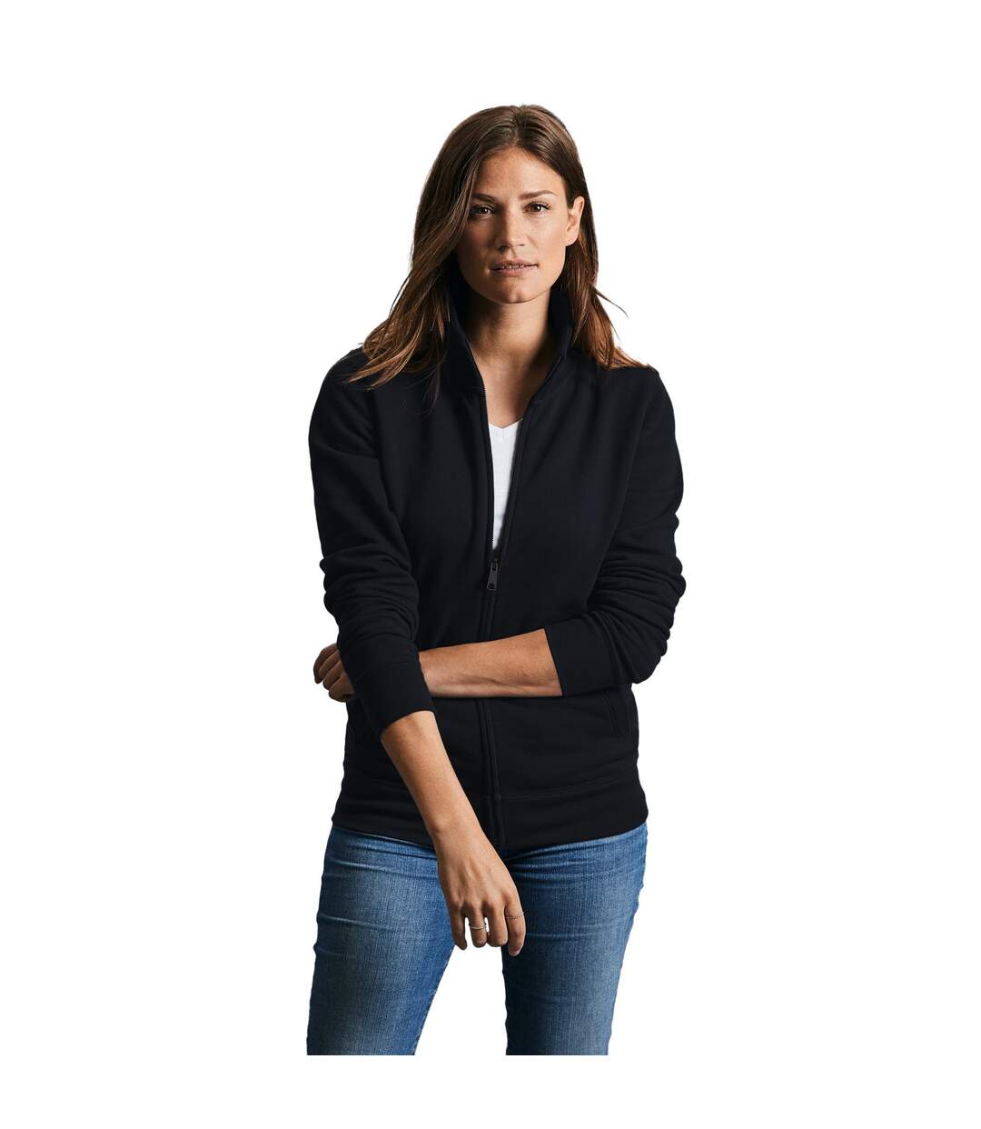 Veste De Survêtement Authentic Pour Femmes/dames Noir Russell-1