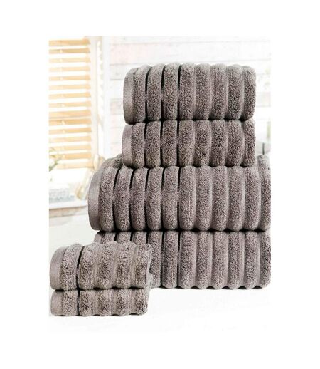 Rapport Ribbed Towel Bale Set (Pack of 6) (Charcoal) (One Size)