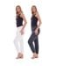 Pantalons De Détente Femme Blanc Charbon Keanu-2