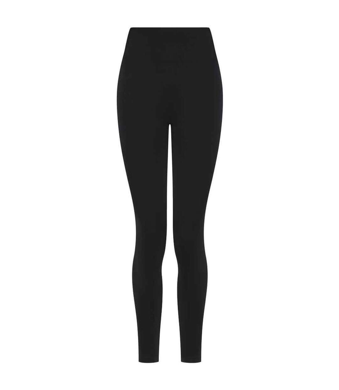 Womens/ladies sculpting leggings black Tombo-1