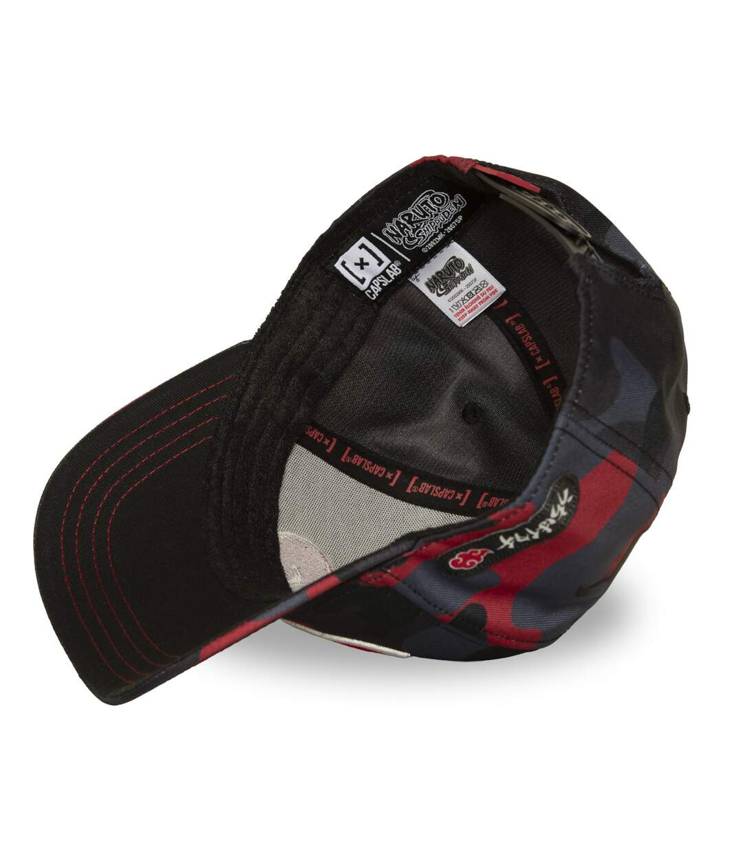 Casquette trucker premium avec logo brodé Naruto Shippuden Red Camo Capslab-5