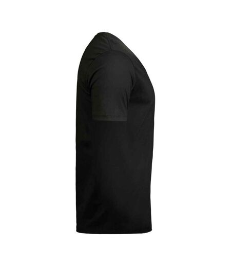 Tee Jays Mens Luxury V Neck T-Shirt (Black)