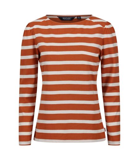 T-shirt Federica Femme Orange Brûlé Beige Clair Regatta