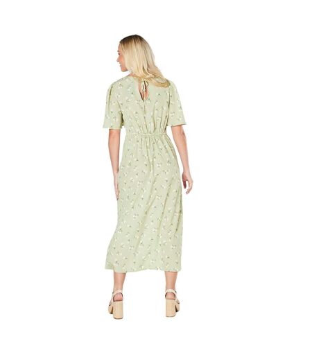 Robe mi-longue femme vert de gris Dorothy Perkins