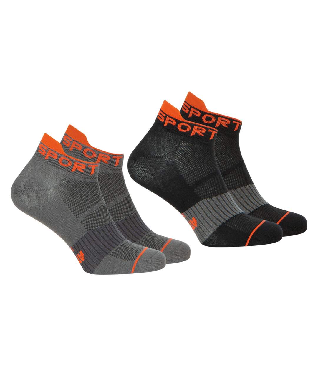 Lot de 2 paires de socquettes homme Running Athena-1