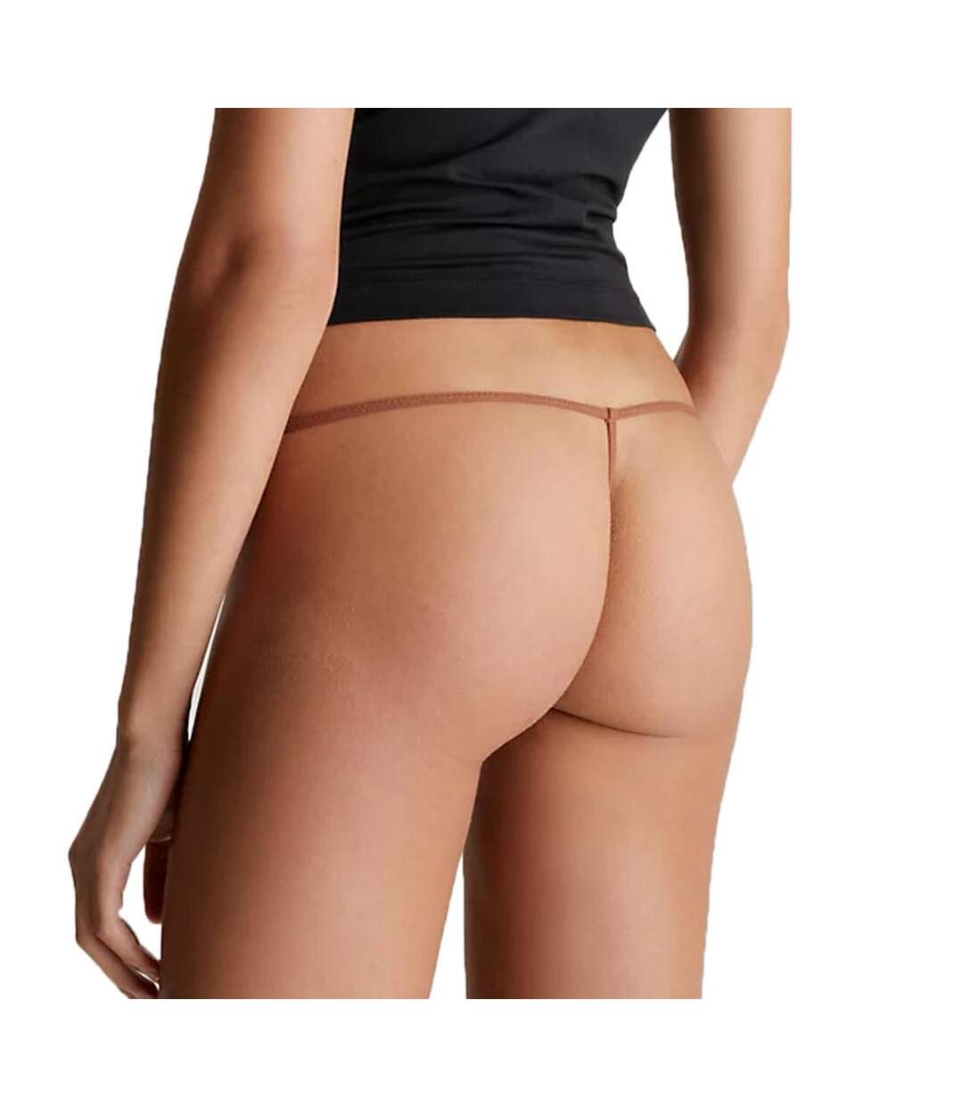 String Marron Femme Calvin Klein Jeans Thong - L