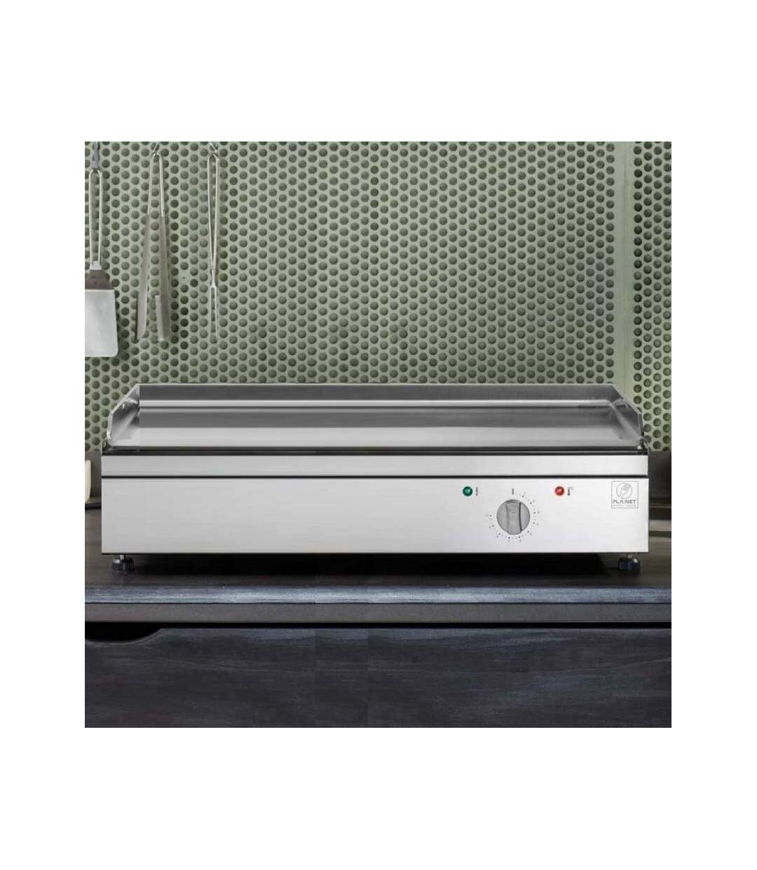 Plancha électrique en inox Chef 80 cm Avec housse