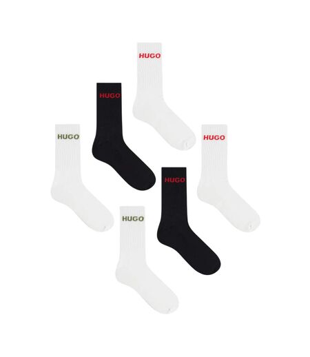 Lot De 6  Chaussettes Homme Noir Blanc Hugo Boss