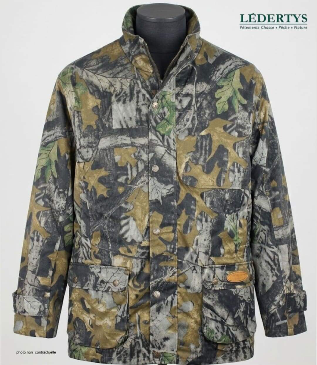 LEDERTYS LY0004 — Veste de chasse déperlante camouflage Forestwood kaki : confort et fonctionnalité sur le terrain-3