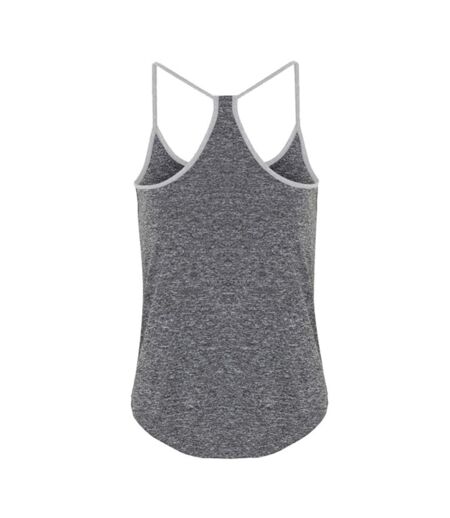 Débardeur de yoga femme noir chiné/gris chiné TriDri