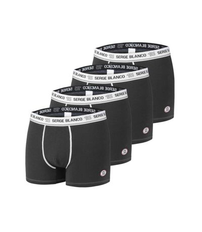 Lot de 4 Boxers coton homme Uni Serge Blanco