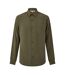 Mens Pocket Long-sleeved Shirt Olive Belier-1
