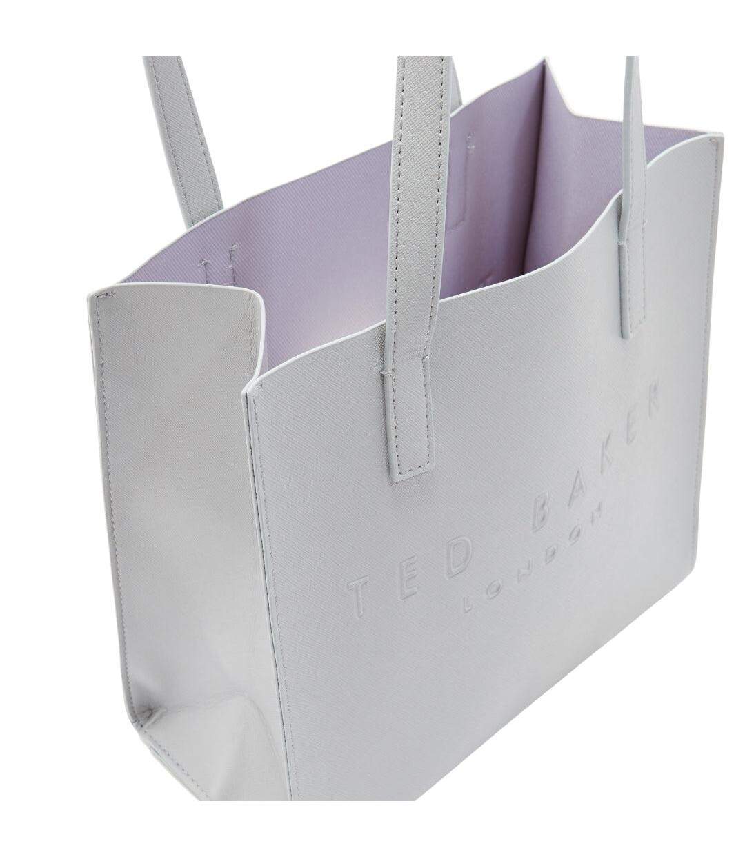 Tote Bag Motif/style Hachures Croisées Taille Unique Gris Clair Ted Baker-4