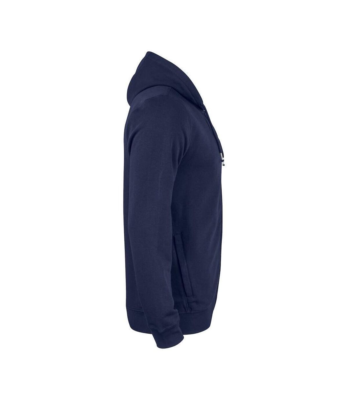 Clique Mens Premium Cotton Full Zip Hoodie (Dark Navy)