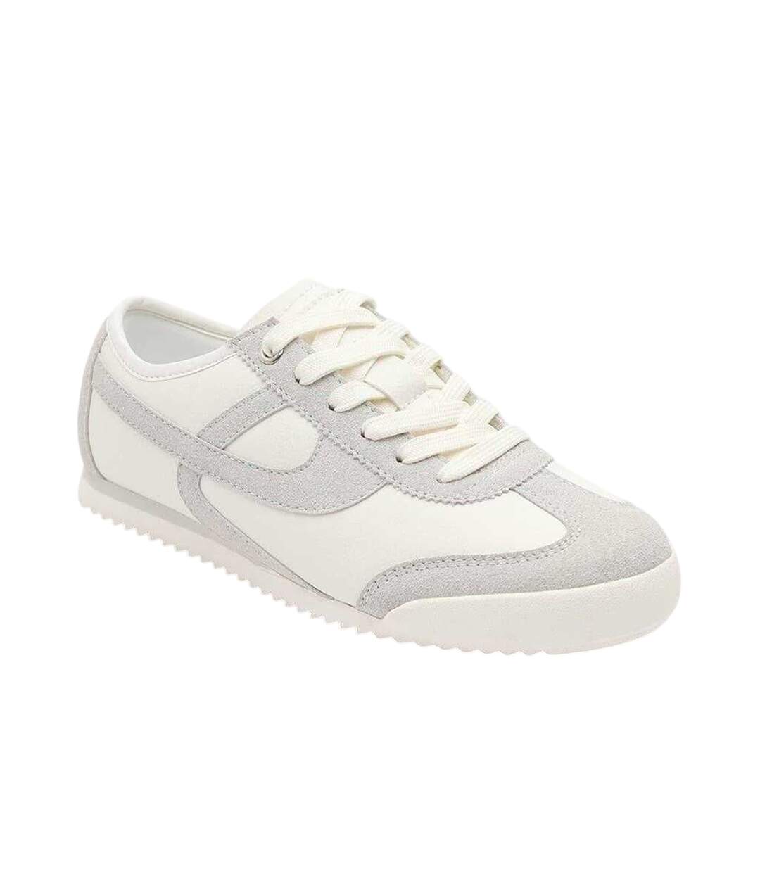Womens/ladies Court Trainers White Grey Where´s That From-3