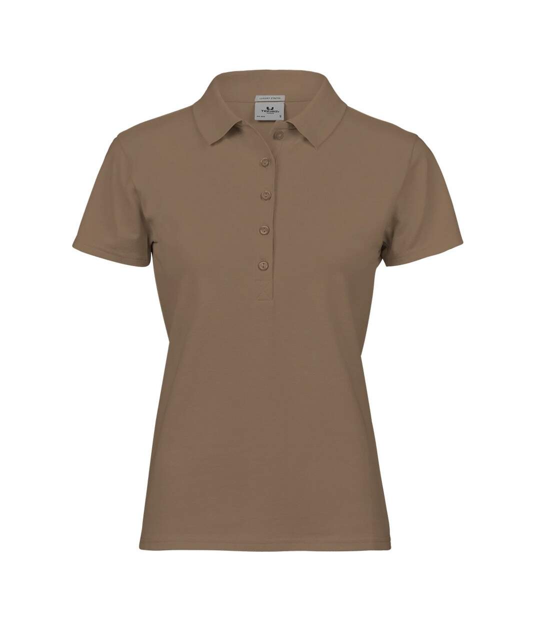 Womens/ladies Luxury Stretch Polo Shirt Wood Tee Jays-1