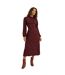 Womens/ladies ditsy print frill neck petite midi dress berry Dorothy Perkins