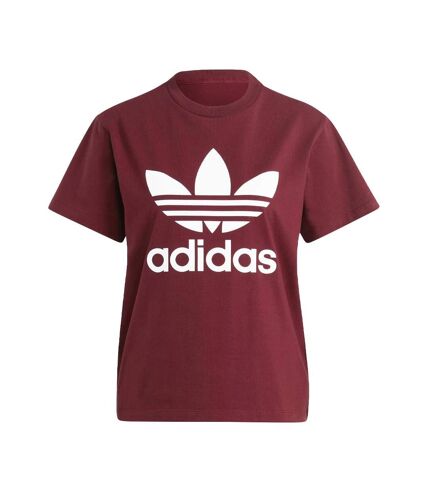 T-shirt Bordeaux Femme Adidas Trefoil IB7422 - L