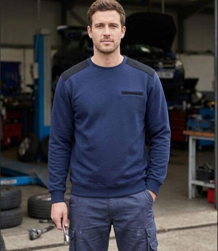 CHALLENGER PARFAIT2 — Sweat molleton bleu : chaleur 320 g et résistance