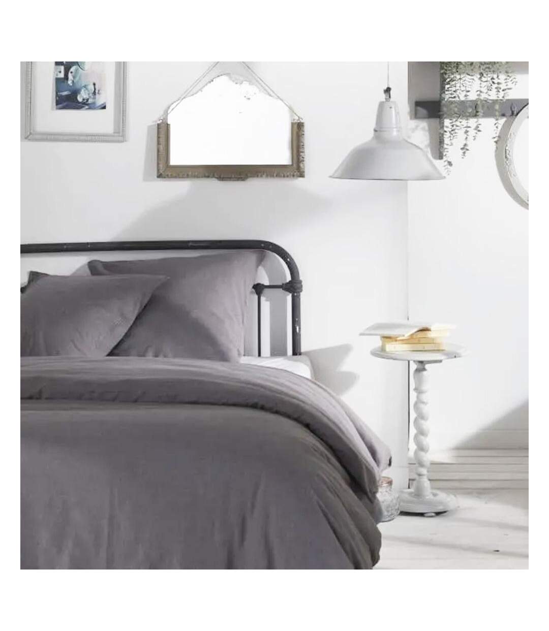 Parure de lit gris today charme 220x240cm-1