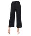 Pantalon femme coupe large de couleur noir - 100% coton - Choix intemporel-2
