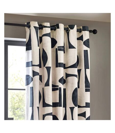 Carro abstract eyelet curtains 72in x 90in dusk Hoem