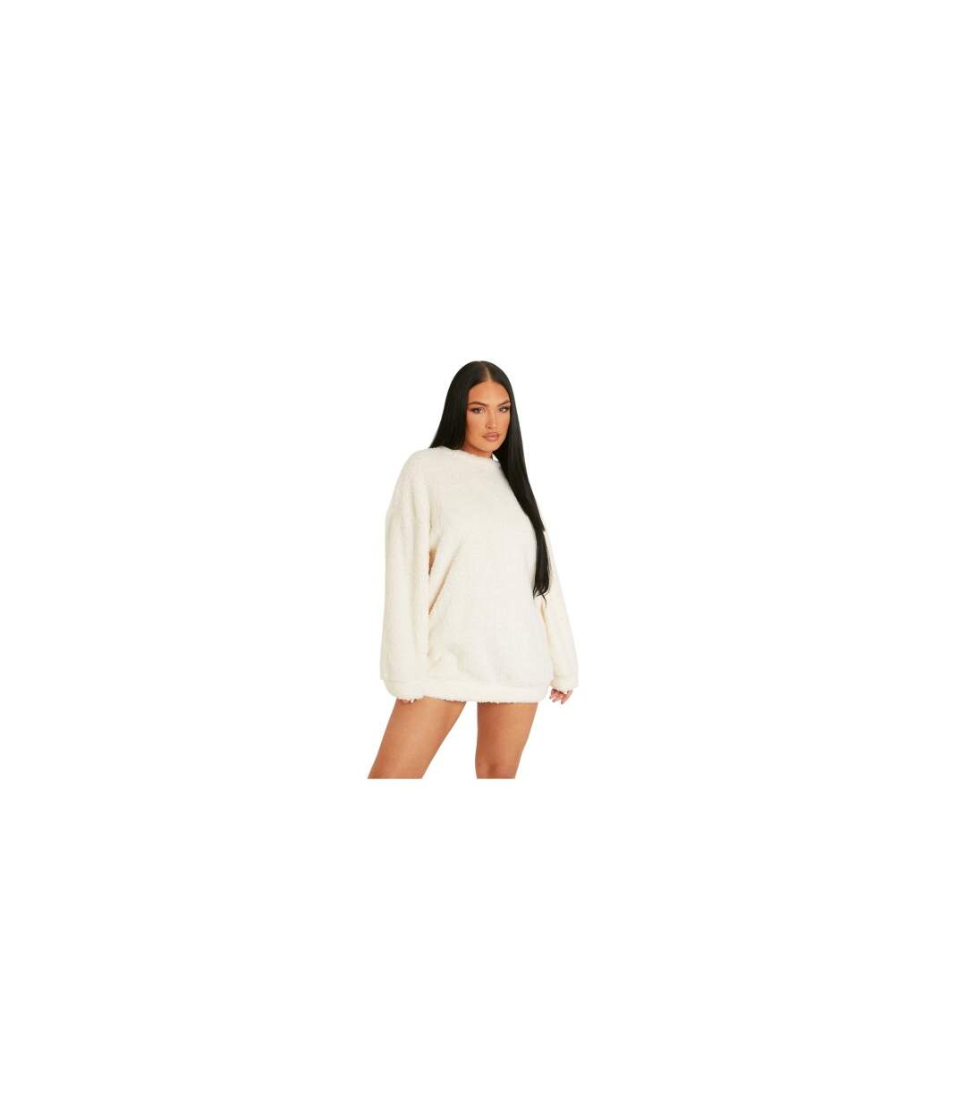 Robe-pull Femme Crème Missy Empire-1