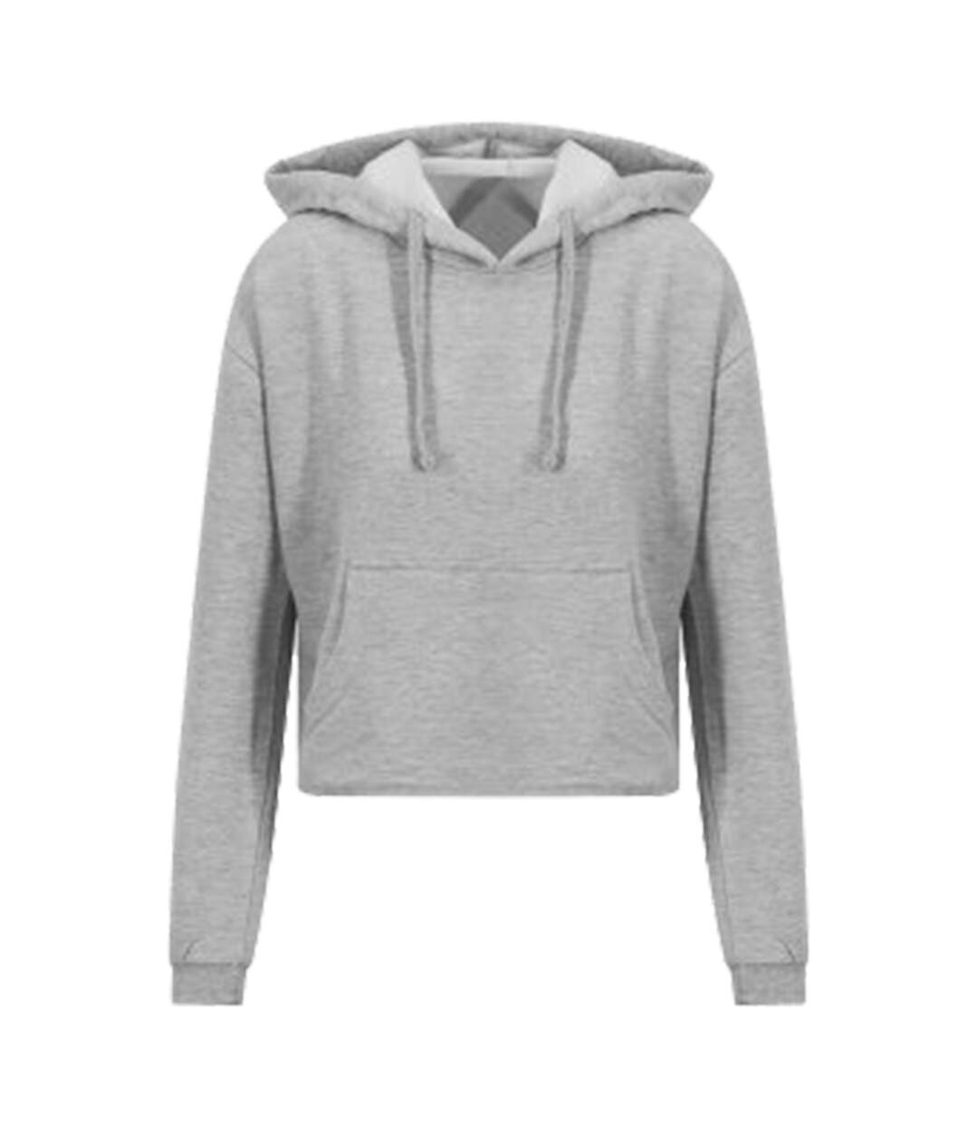 AWDis Just Hoods Womens/Ladies Girlie Cropped Hoodie (Heather Grey) - UTPC3447-1
