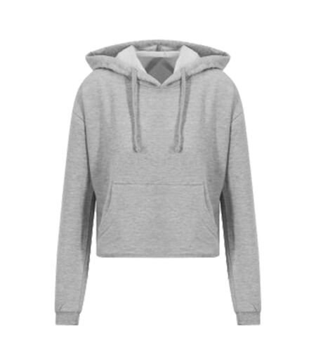 AWDis Just Hoods Womens/Ladies Girlie Cropped Hoodie (Heather Grey) - UTPC3447