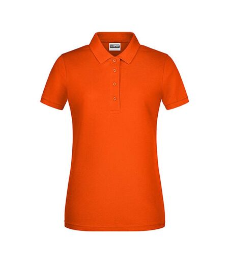 Polo Basic Femme Orange Foncé James And Nicholson