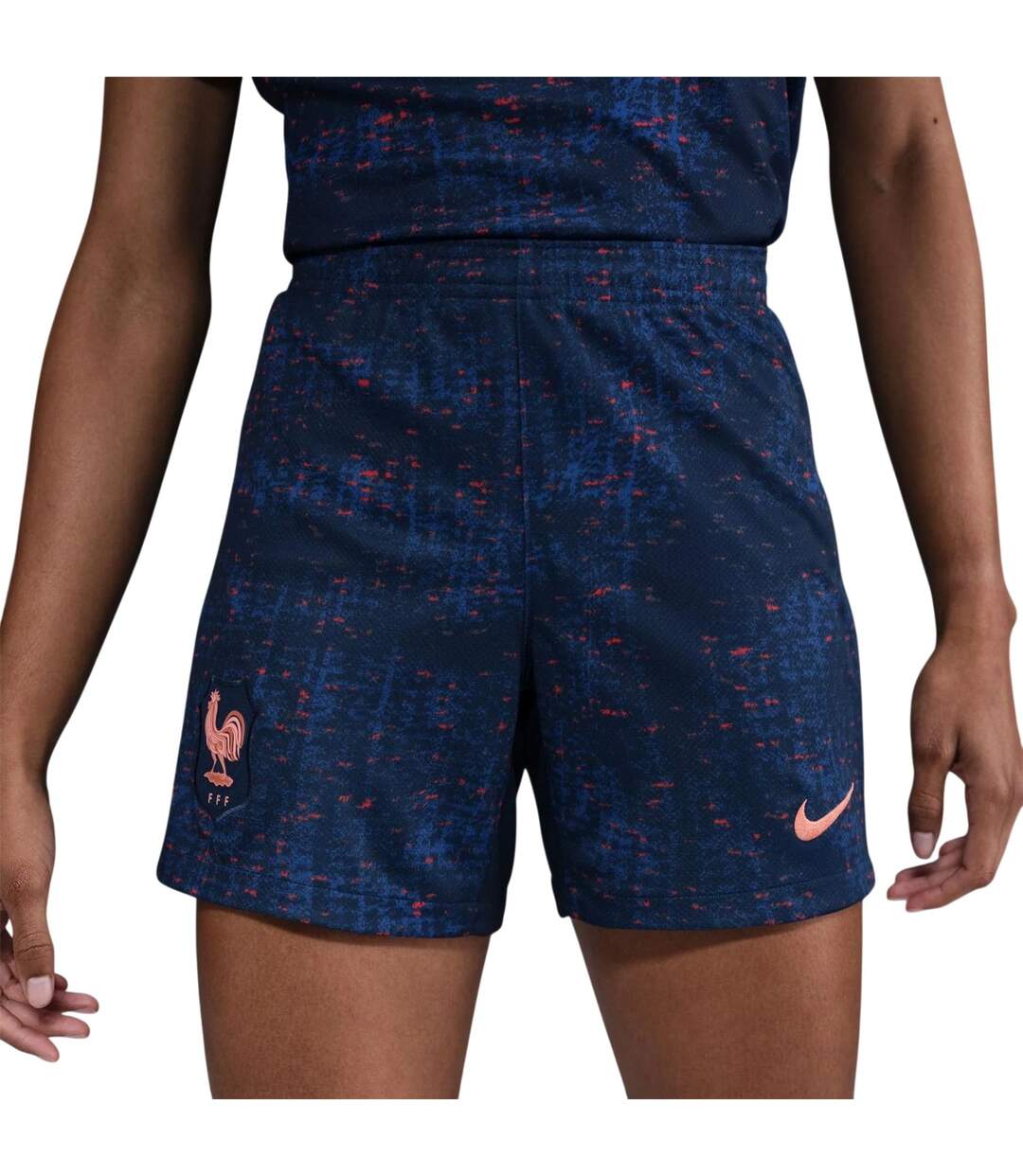Womens/ladies 2025 French Football Federation Home Shorts Blue Nike-2