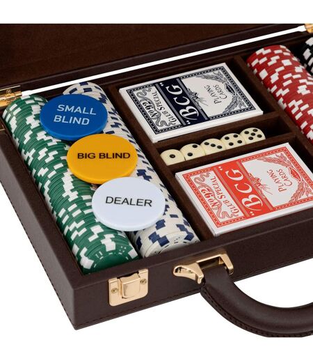 Mallette de Poker Jule 30cm Marron